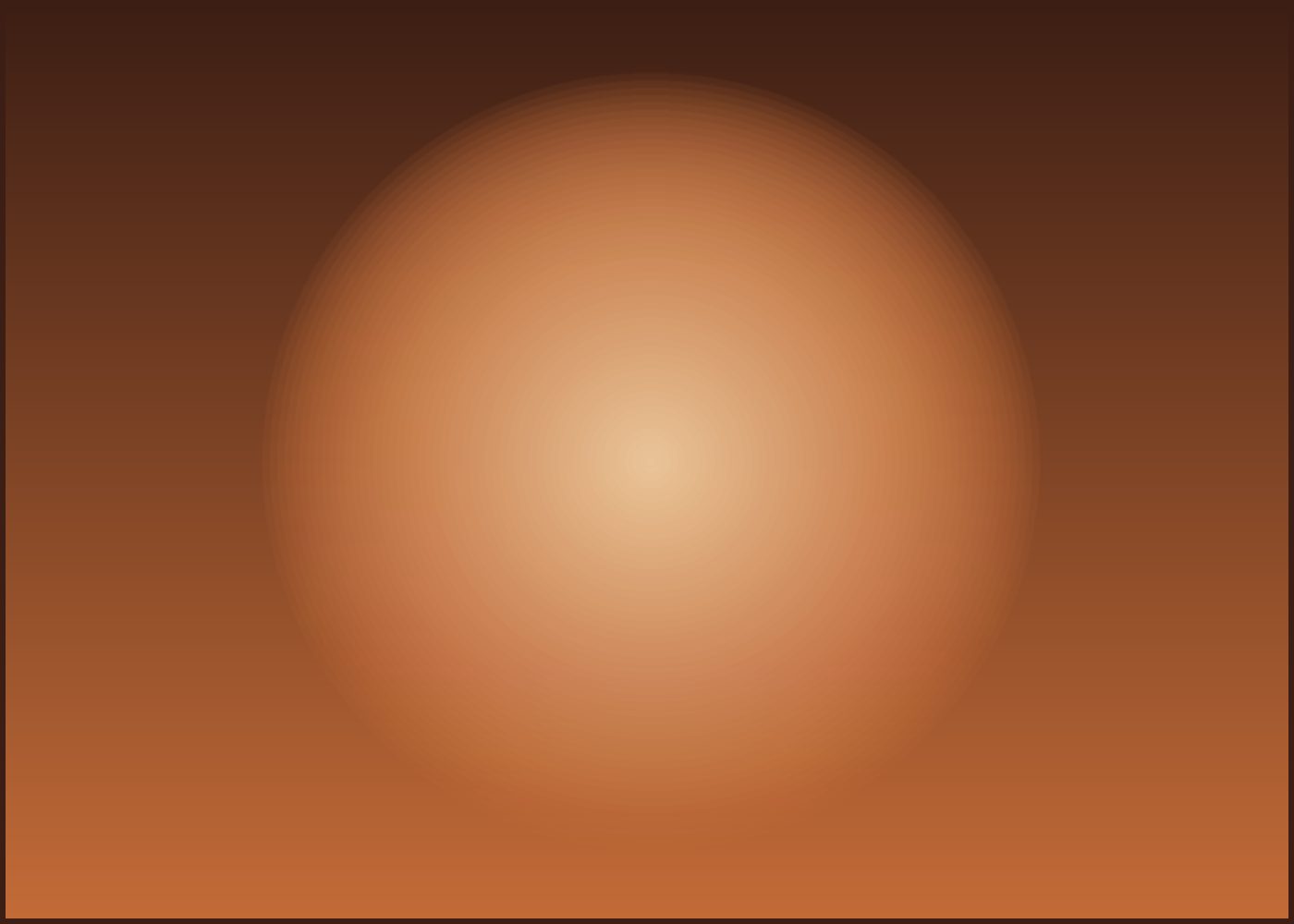 A pale sun low in an orange field.