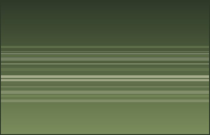 Pale bands over olive green, flat land under a wide sky.